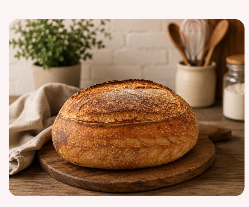 Kneading sourdough
