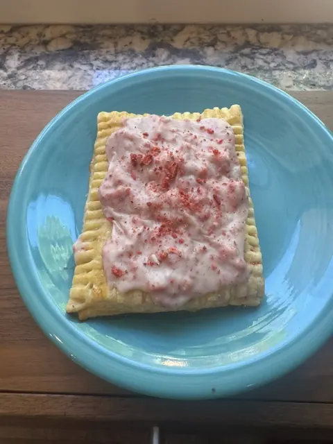 Raspberry sourdough Pop Tart with icing
